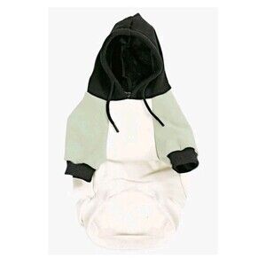 Spark Paws Color Block Dog Medium Hoodie - Olive Cream Hoodie
